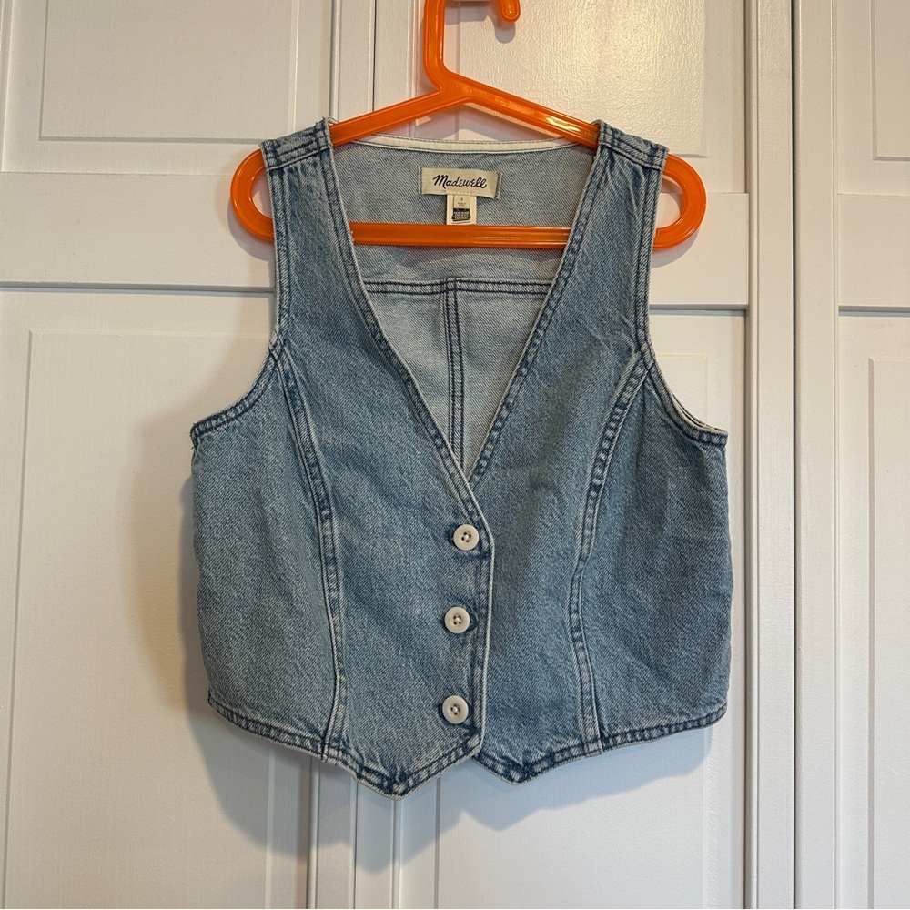 Madewell Denim Button-Up Vest